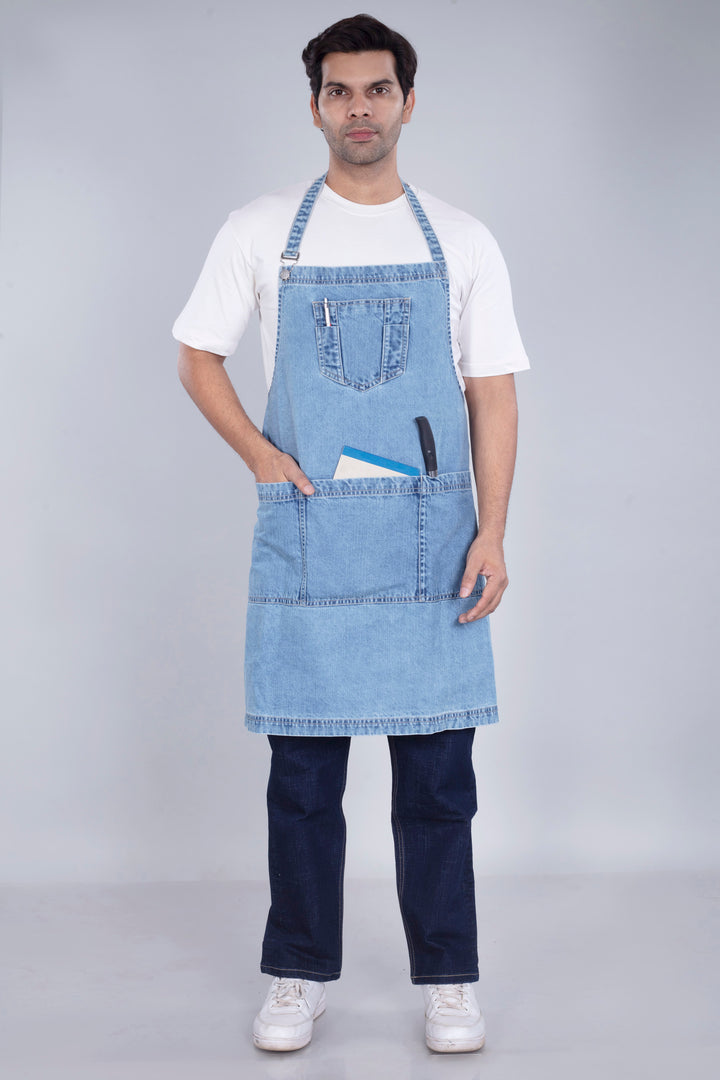 Custom Made Glacier Blue Apron 