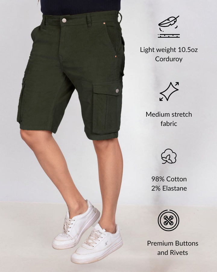Custom Made Olive Green Men's Cargo Shorts