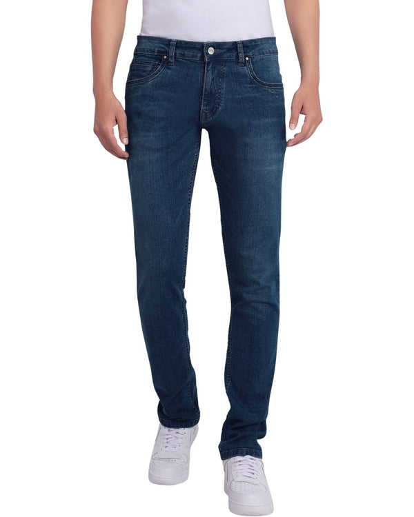 Mid Blue Stretch Denim - Slim Fit Jeans Sale