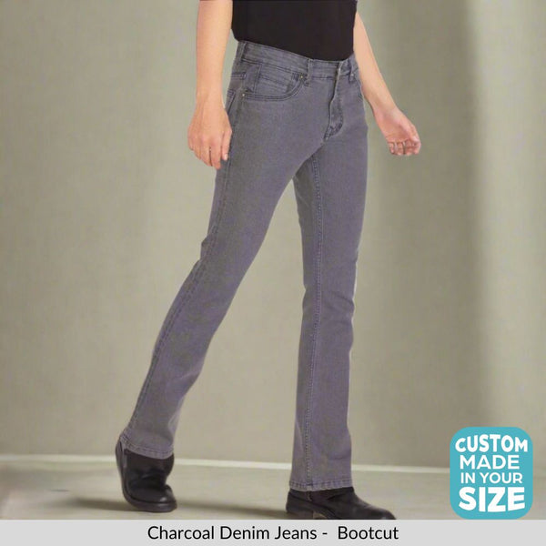 Custom made Charcoal Mens Bootcut Jeans Pants