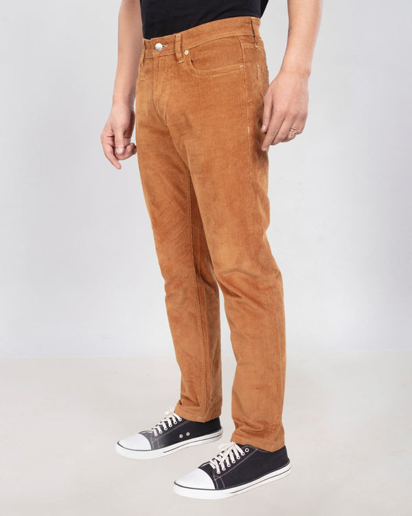 Custom made Almond Men's Straight Fit Corduroy
