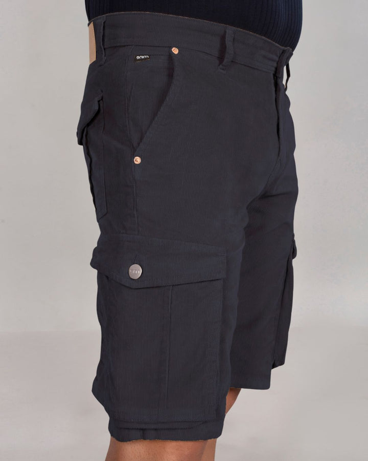 Custom Made Pure Black Men's Cargo Shorts