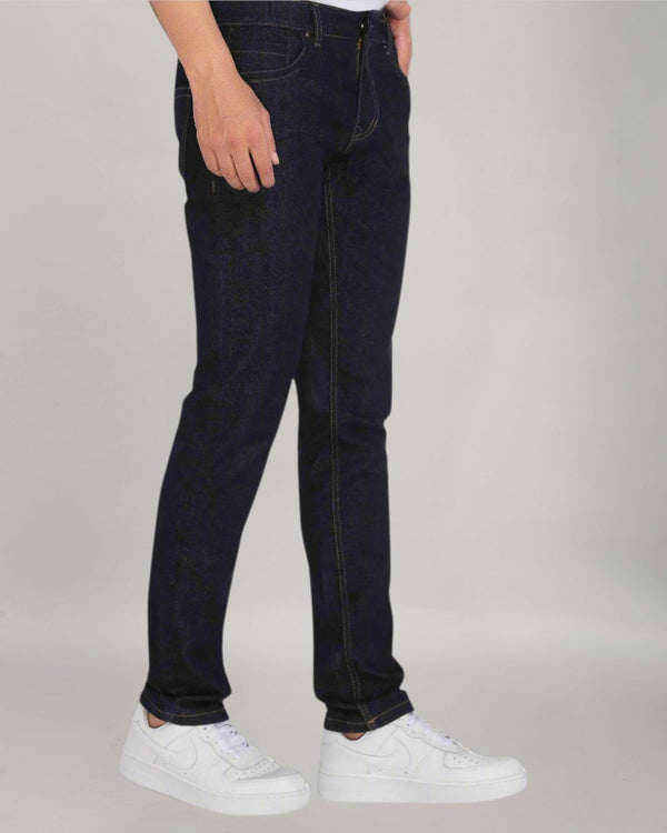 Raw Indigo Stretch Denim - Straight Fit Jeans Sale
