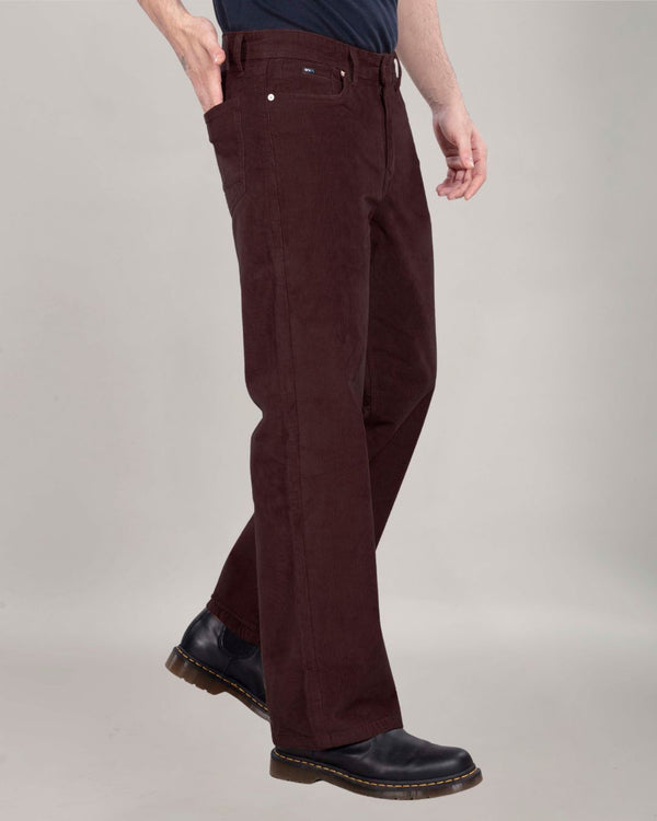 Coffee Brown Corduroy Relaxed Fit