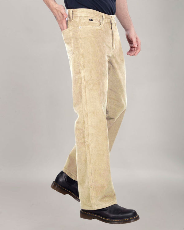 Cream Corduroy Relaxed Fit