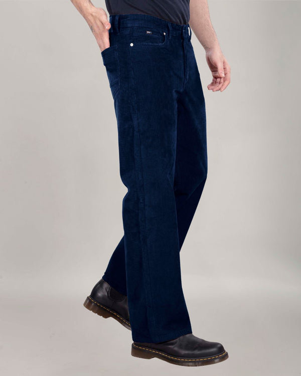Navy Blue Corduroy Relaxed Fit