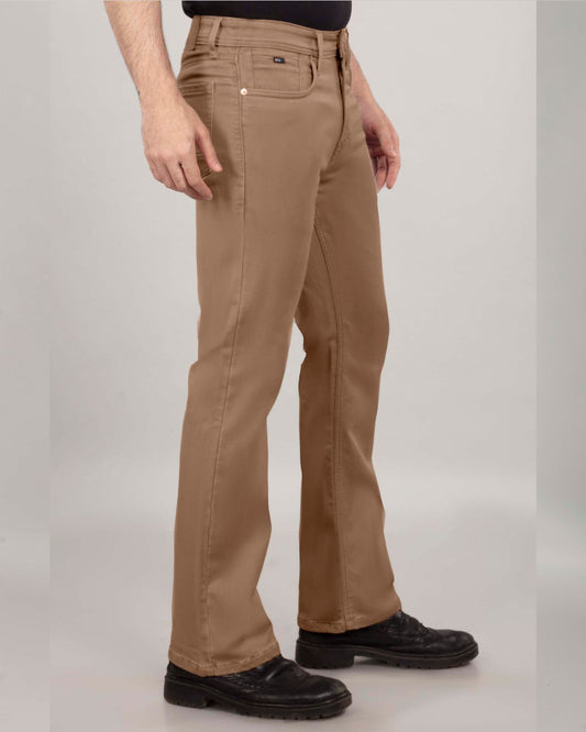 British Khaki Stretch Denim - Bootcut Jeans Sale