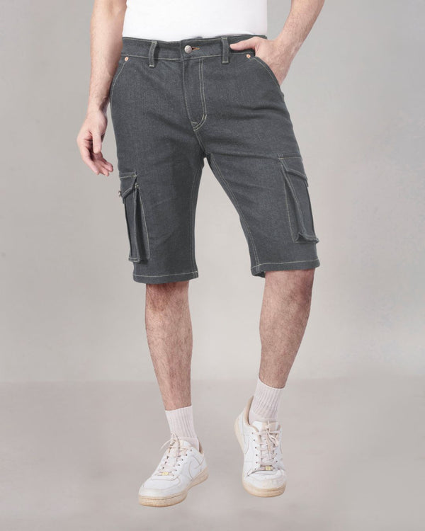 Custom made Charcoal Cargo shorts for Men