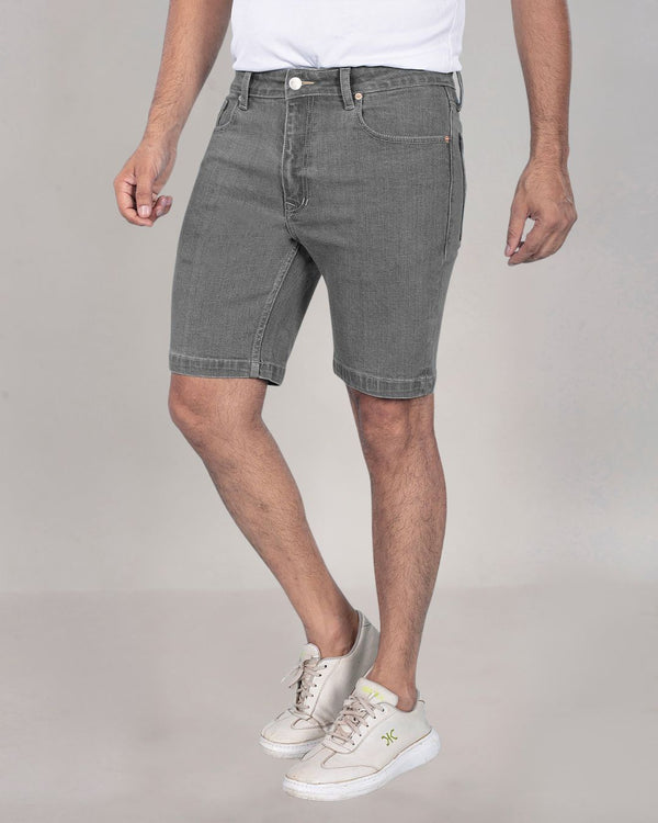 Custom Made Charcoal Mens Denim Shorts 