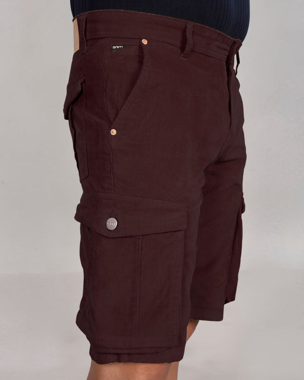 Custom Made Coffee Brown Men's Cargo Shorts