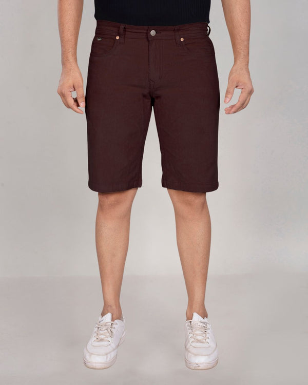 Custom Made Coffee Brown Corduroy Shorts
