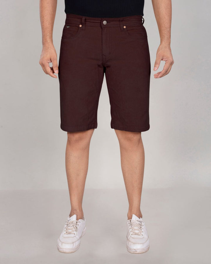Custom Made Coffee Brown Corduroy Shorts