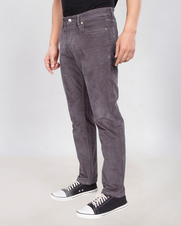 Custom made dark grey Men's Straight Fit Corduroy