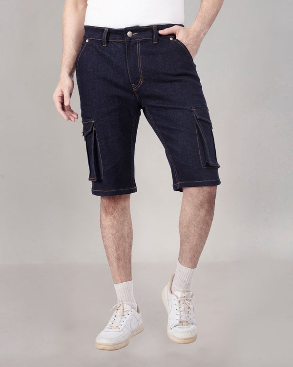 Custom Made Deep Space Blue Mens Cargo Shorts
