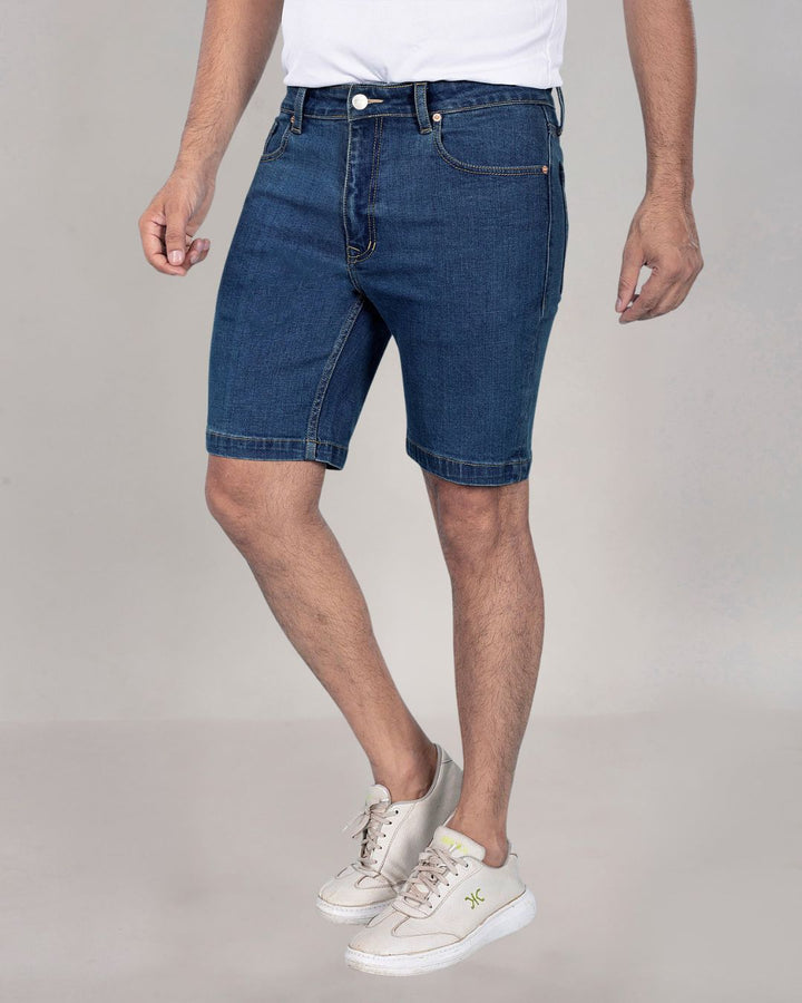 Custom Made Deep Space Blue Mens Denim Shorts 