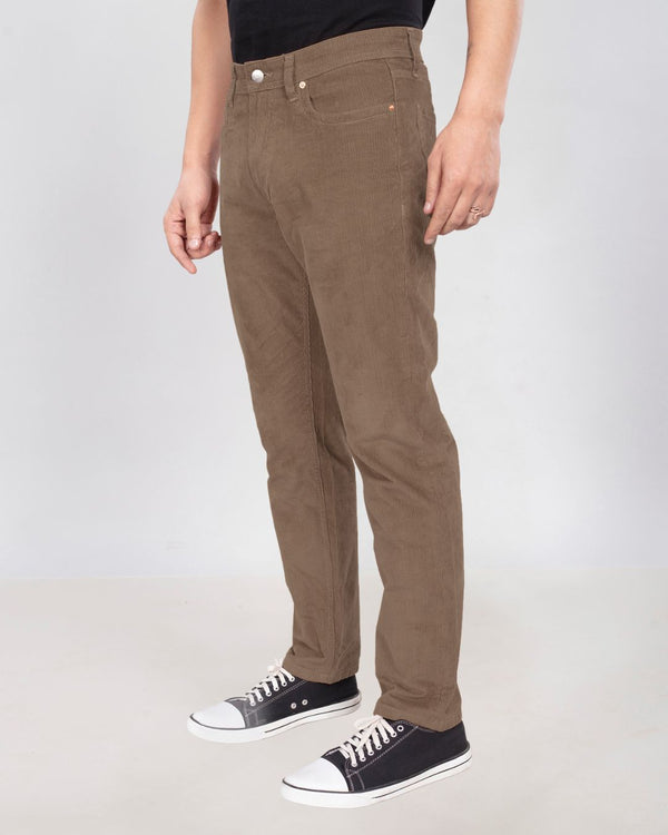 Custom made British Khaki Men's Straight Fit Corduroy