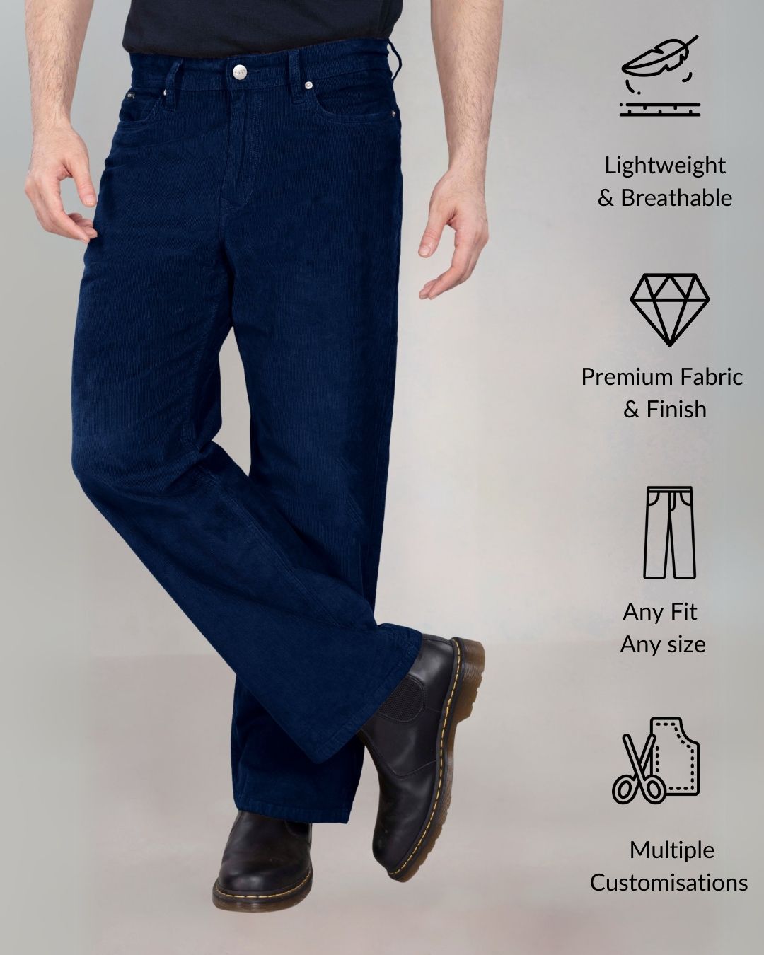 Almond Corduroy Pants for Men - Casual & Refined – Enim Custom