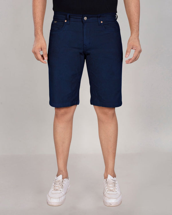 Custom Made Navy Blue Men's Corduroy Shorts