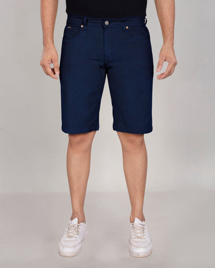 Custom Made Navy Blue Men's Corduroy Shorts