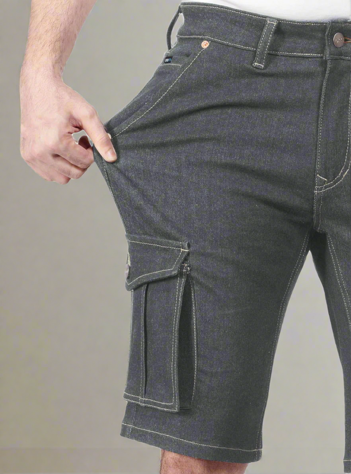 Custom made Charcoal Cargo shorts for Men