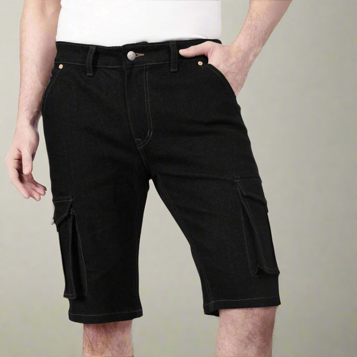 Custom Made Carbon Black Men's Cargo Shorts