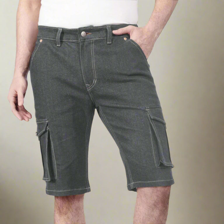 Custom made Charcoal Cargo shorts for Men