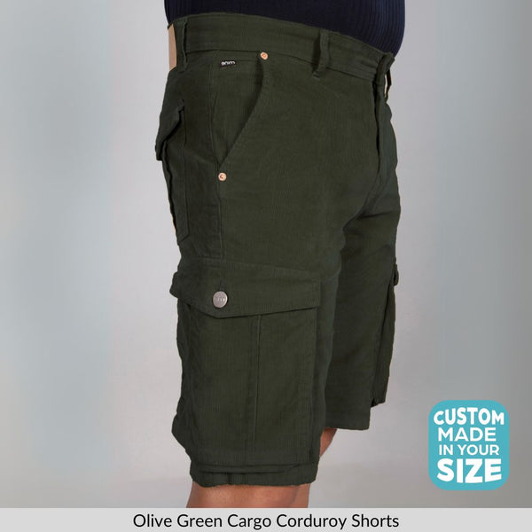 Custom Made Olive Green Men's Cargo Shorts