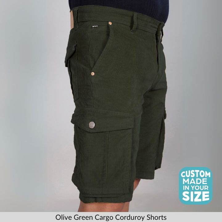 Custom Made Olive Green Men's Cargo Shorts