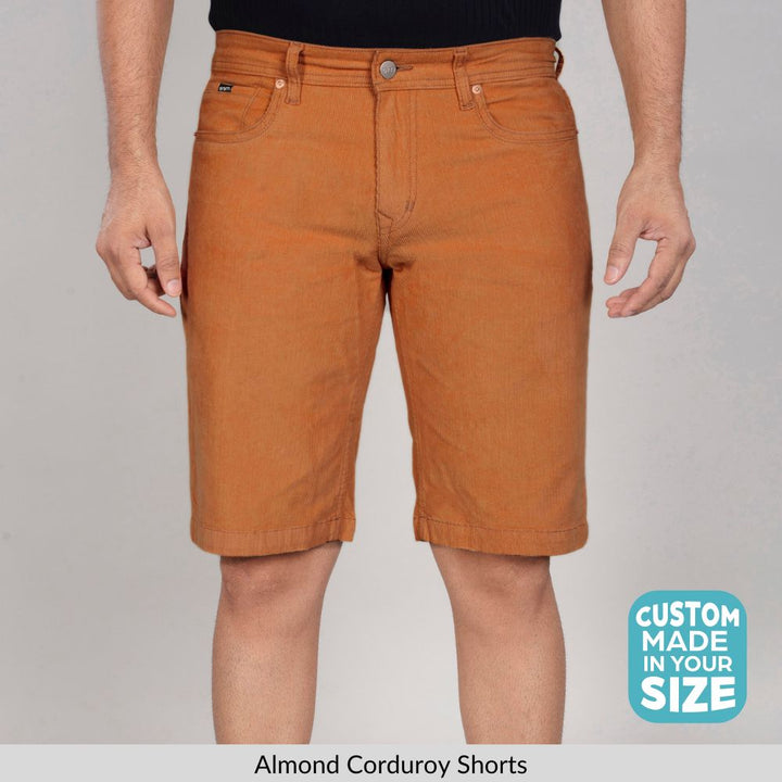 Custom Made Almond Corduroy Shorts