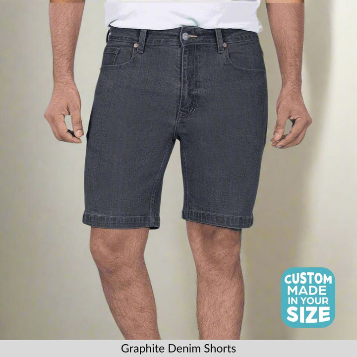 Custom Made Graphite Mens Denim Shorts 