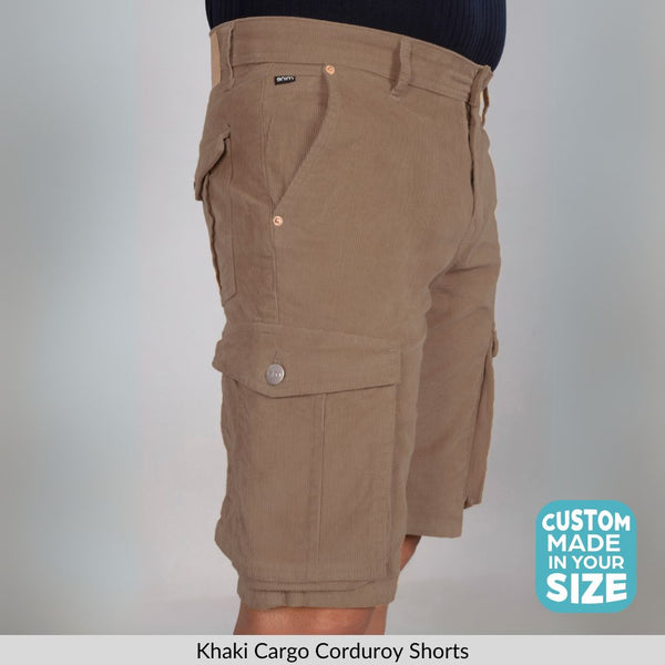 Custom Made Khaki Men's Cargo Shorts